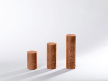 Blockkerzen braun