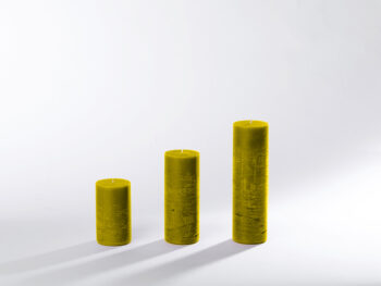 Blockkerzen dunkelgelb