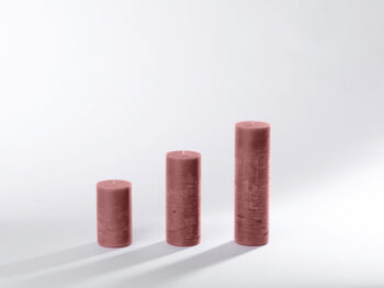 Blockkerzen dunkelrot