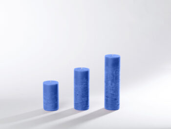 Blockkerzen hellblau