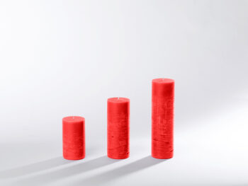 Blockkerzen weihnachtsrot