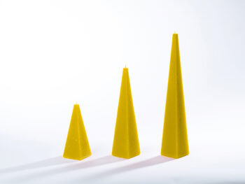 Pyramidenkerzen dunkelgelb