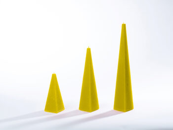 Pyramidenkerzen gelb