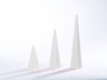 Pyramidenkerzen weiß