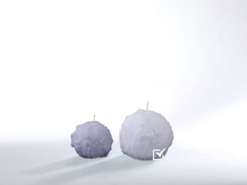 Schneeball-Kerzen 10 cm weiß