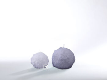 Schneeball-Kerzen 8 cm weiß