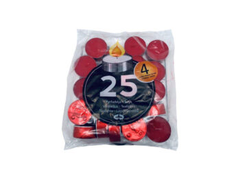 Teelichter im roten Sockel 25 Stück