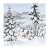 Serviette Winterlandschaft