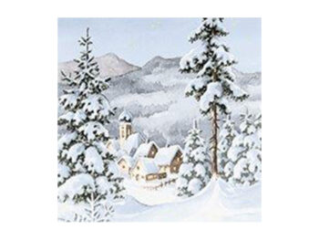 Serviette Winterlandschaft