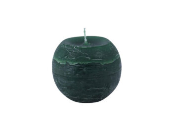 Kugelkerze in dunkelgrün