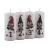 Advent 1 - 4/Block Weiß mit Wichtel