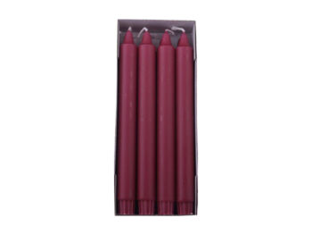 Stearin Stabkerze im 8ter Paket in weinrot